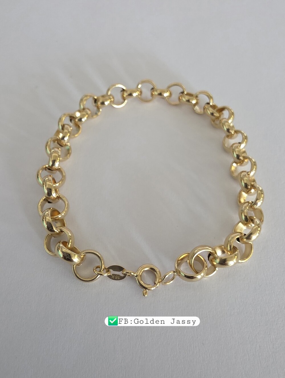 18K Real Gold Tauco Bracelet 7.5"